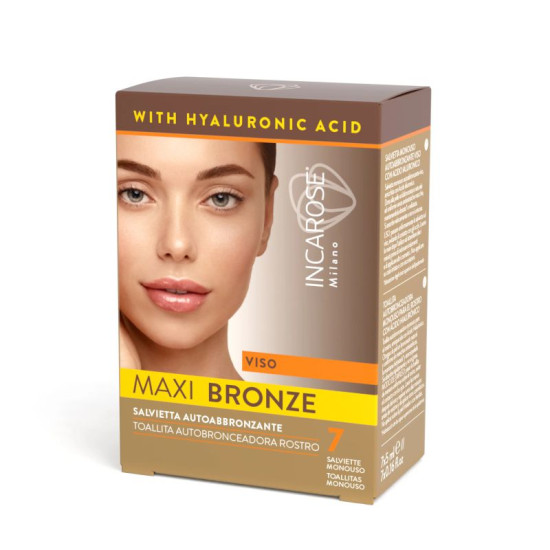 Автозагар-салфетки для лица, INCAROSE Maxi Bronze / 7 шт x 5 мл